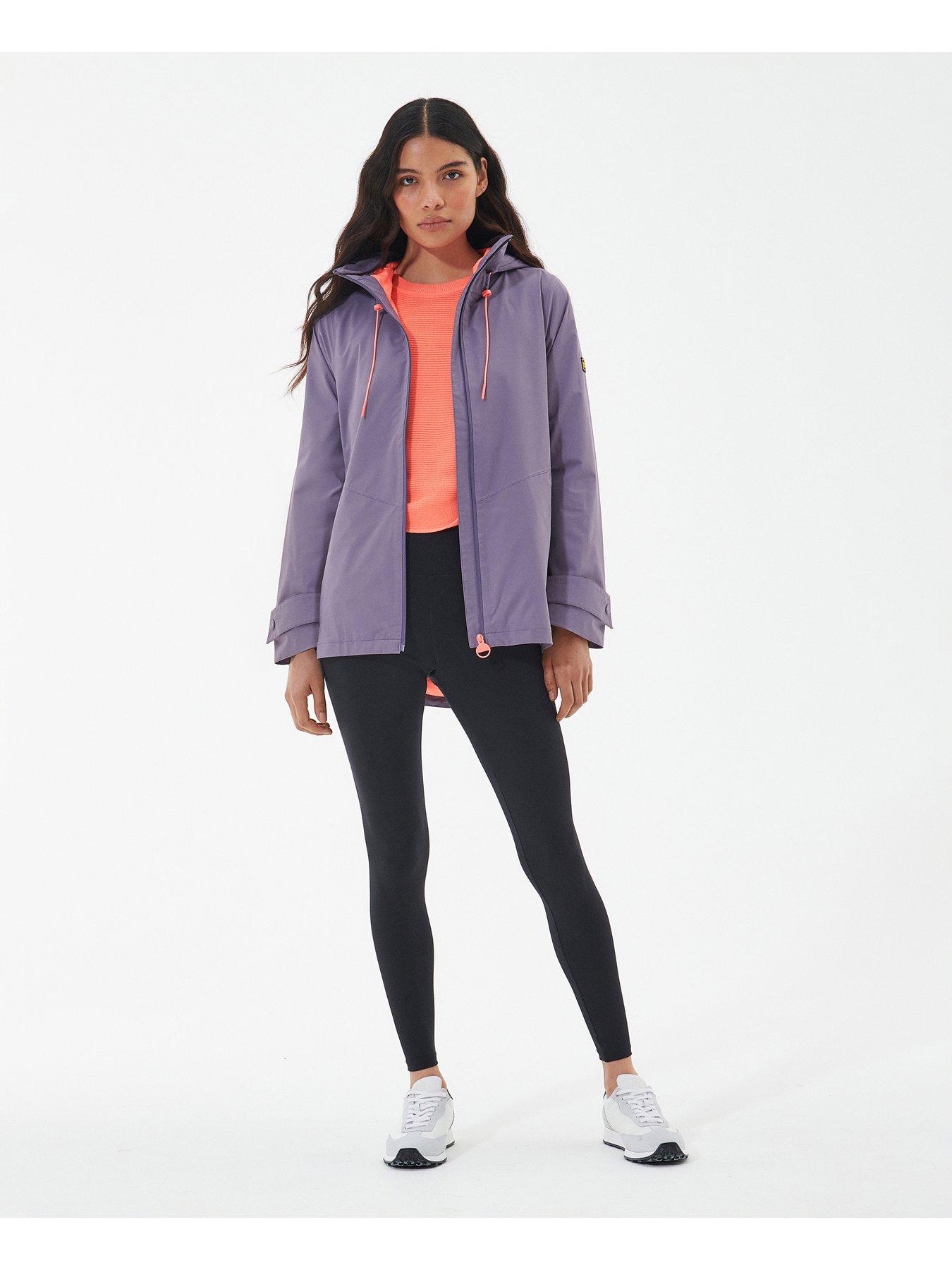 Barbour waterproof jacket sales womens purple