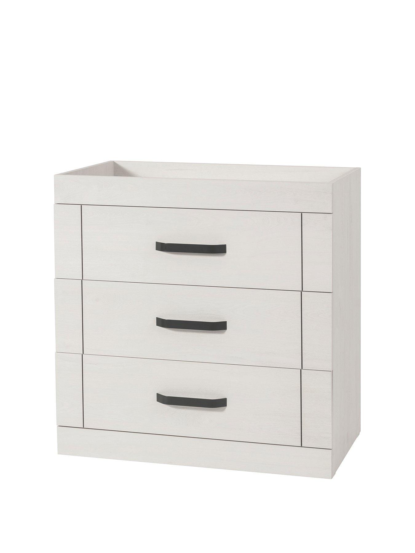 Silver Cross Alnmouth Oak 3 Piece Cot Dresser and Wardrobe