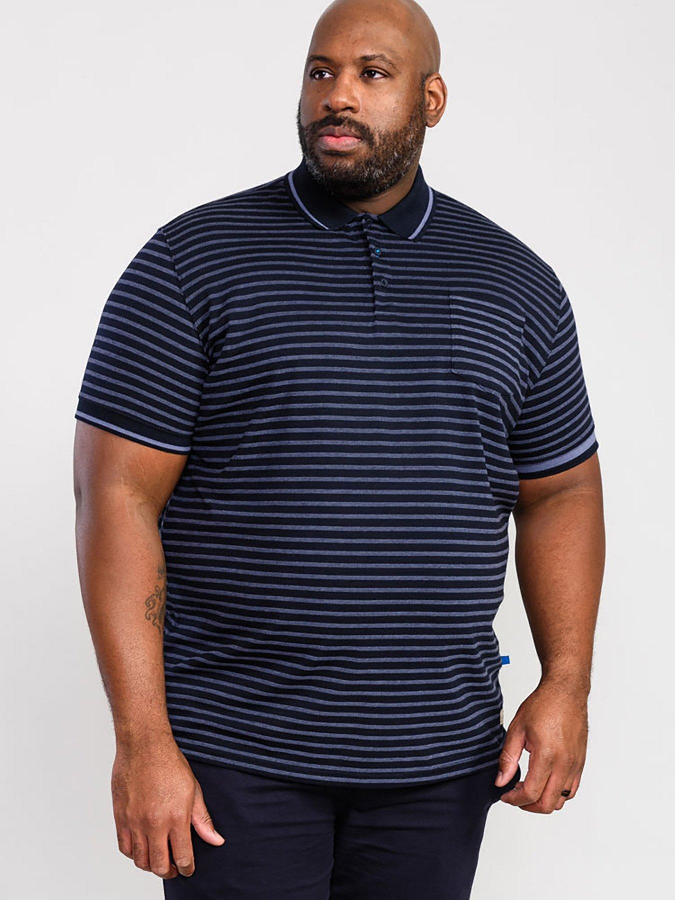 Image 1 of 5 of D555 Rosemary Woven Full Stripe Jersey Polo Shirt