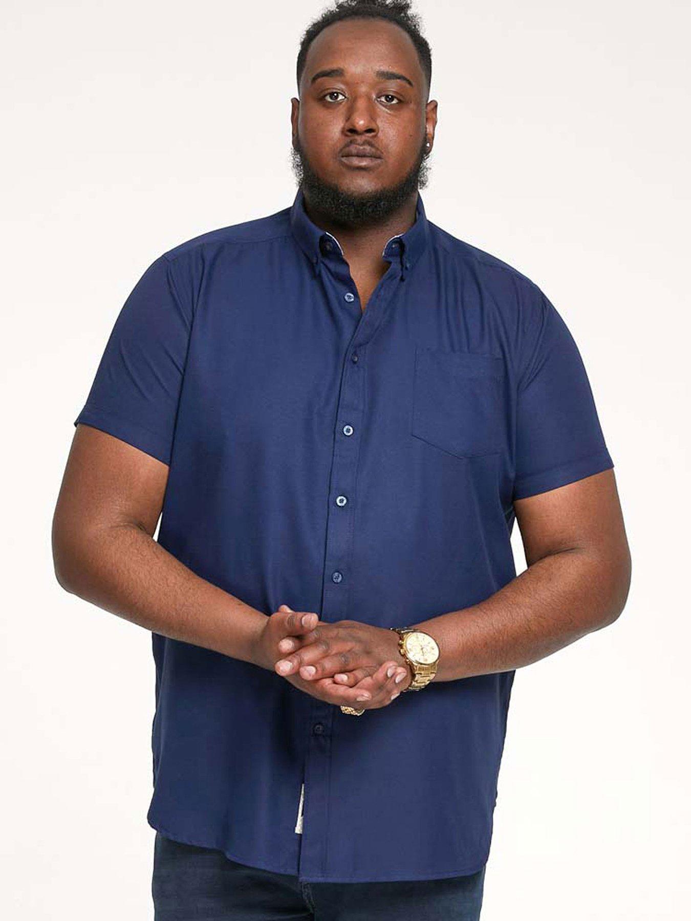 undefined James Basic Oxford Short Sleeve Shirt -Navy