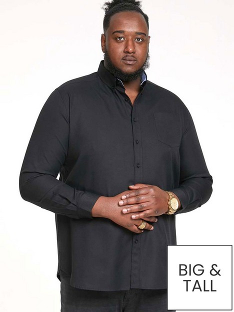 d555-richard-basic-oxford-long-sleeve-shirt--black