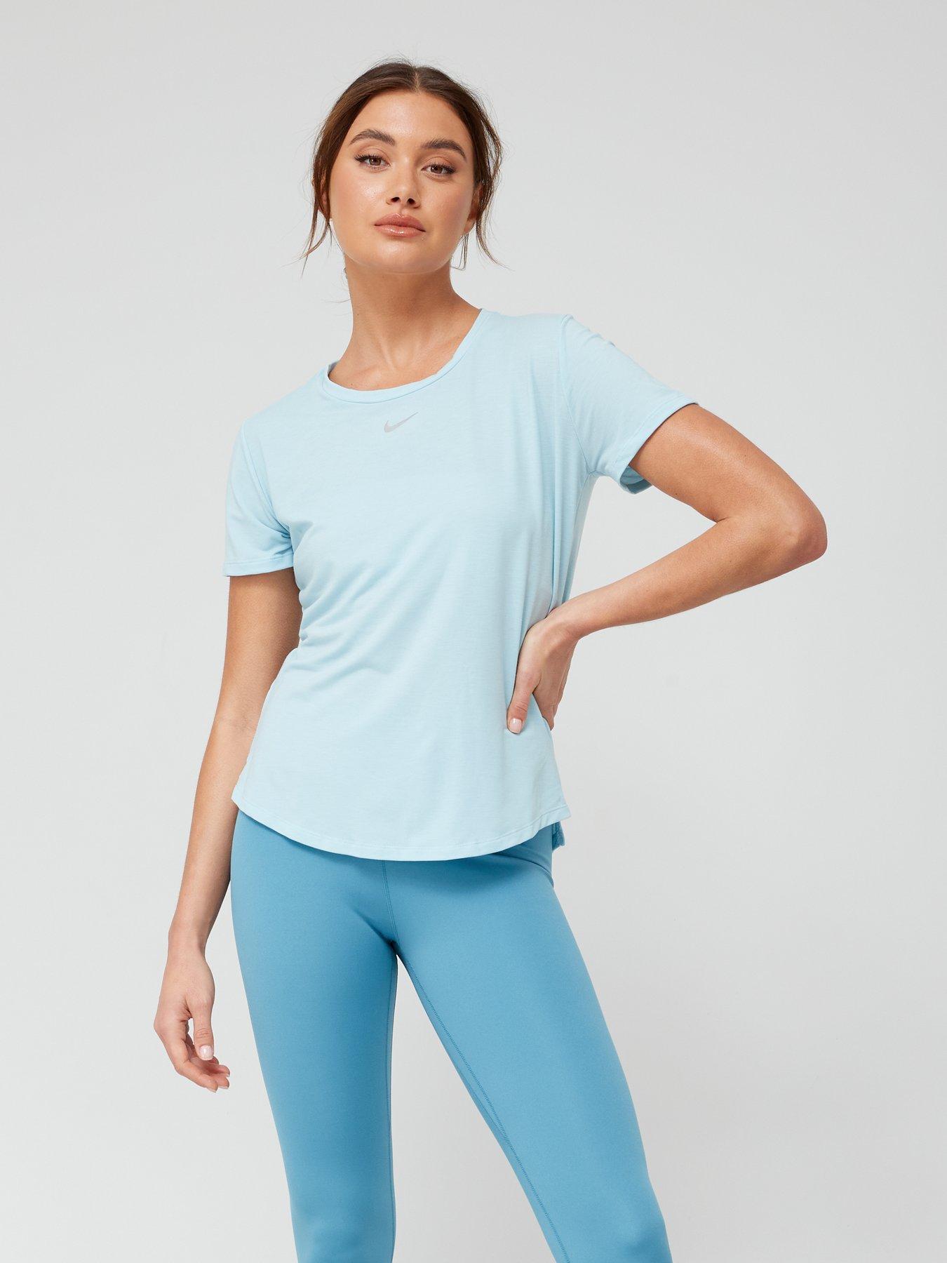 Light blue sale nike top