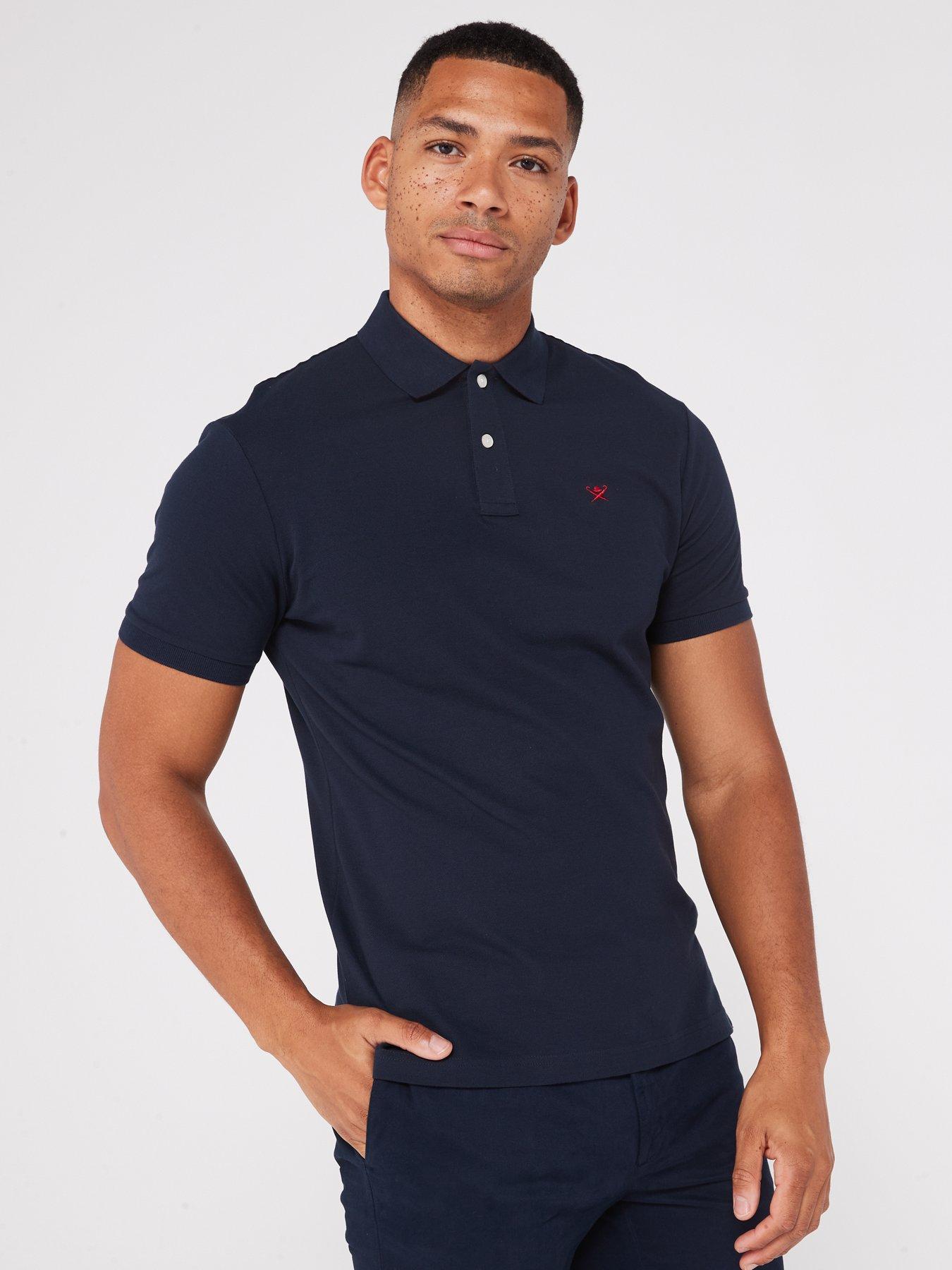 Hackett Slim Fit Logo Polo Shirt Navy Very