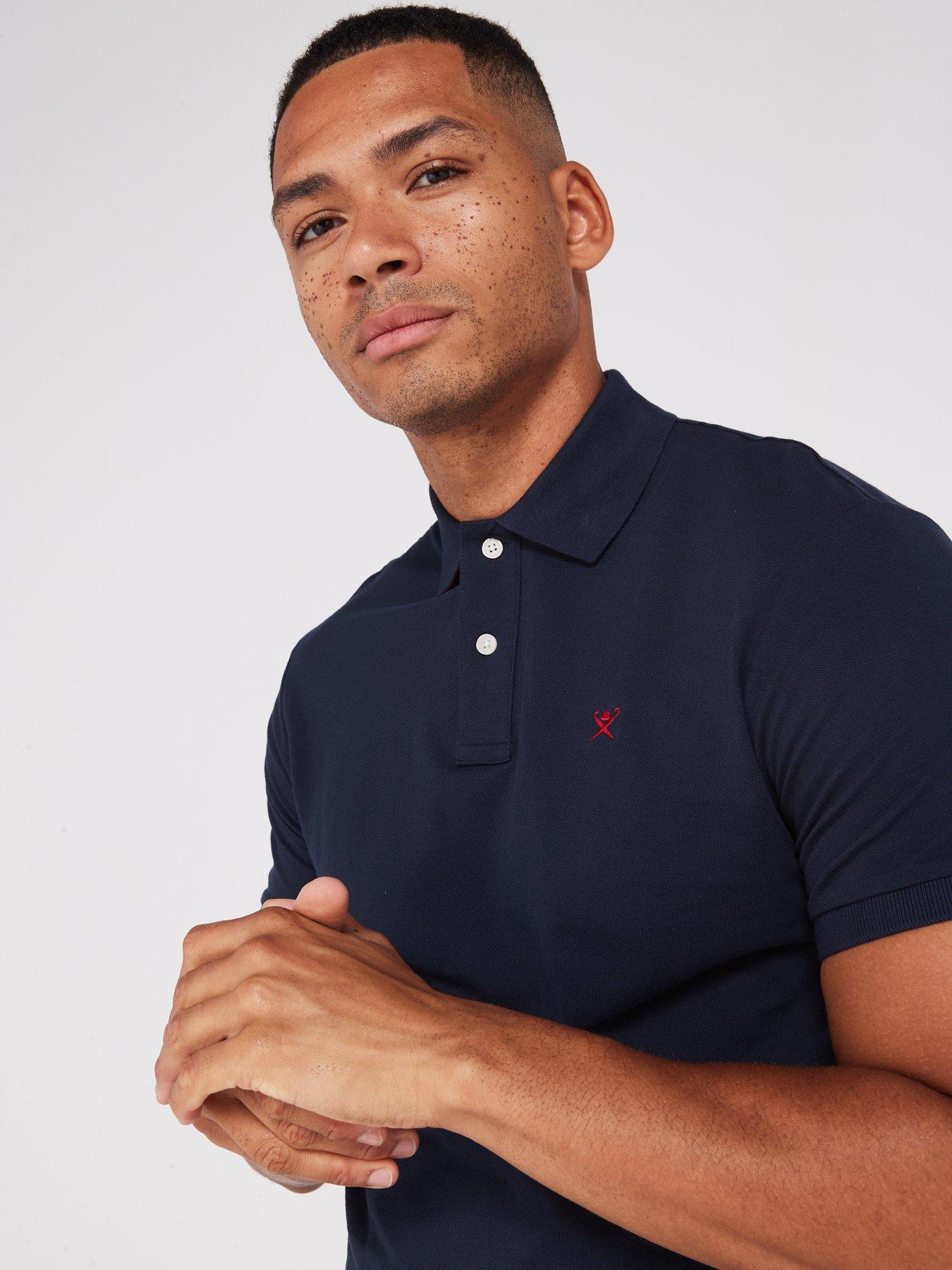 Hackett Slim Fit Logo Polo Shirt Navy Very