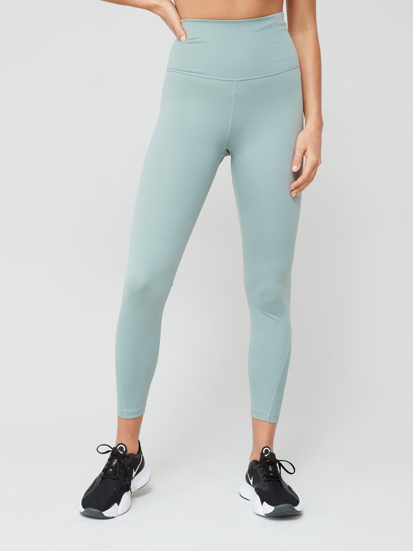 The One Mid-Rise 7/8 Colour-Block Training Leggings - Blue