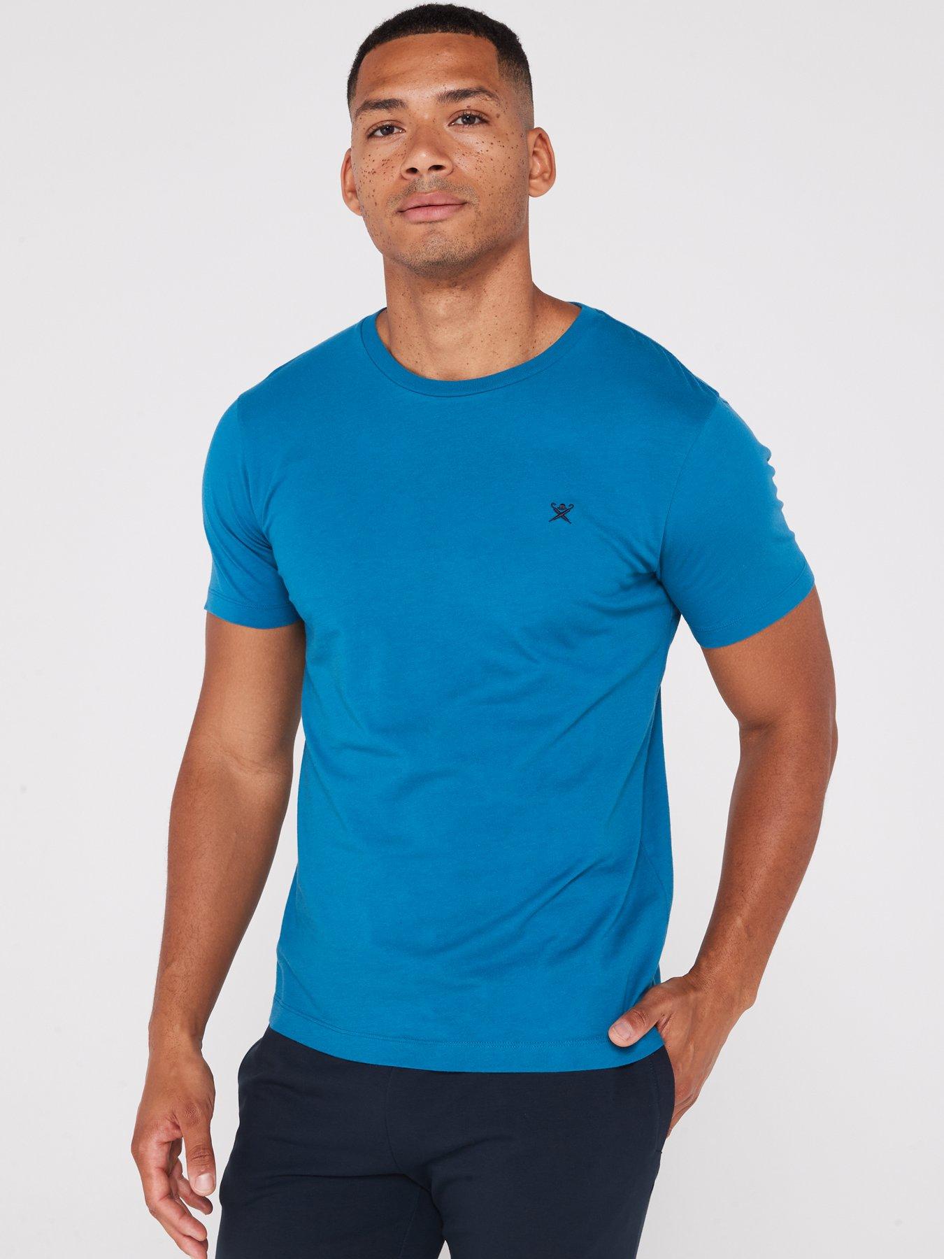 Hackett Small Logo T-Shirt - Light Blue | very.co.uk