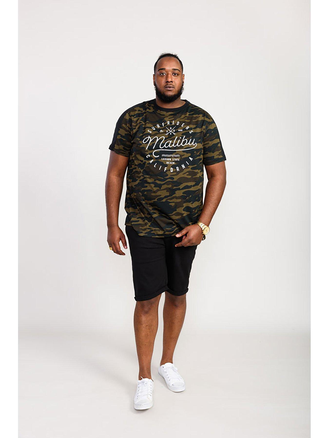 Image 3 of 5 of D555 Sullivan Camo Malibu Chest Print T-Shirt