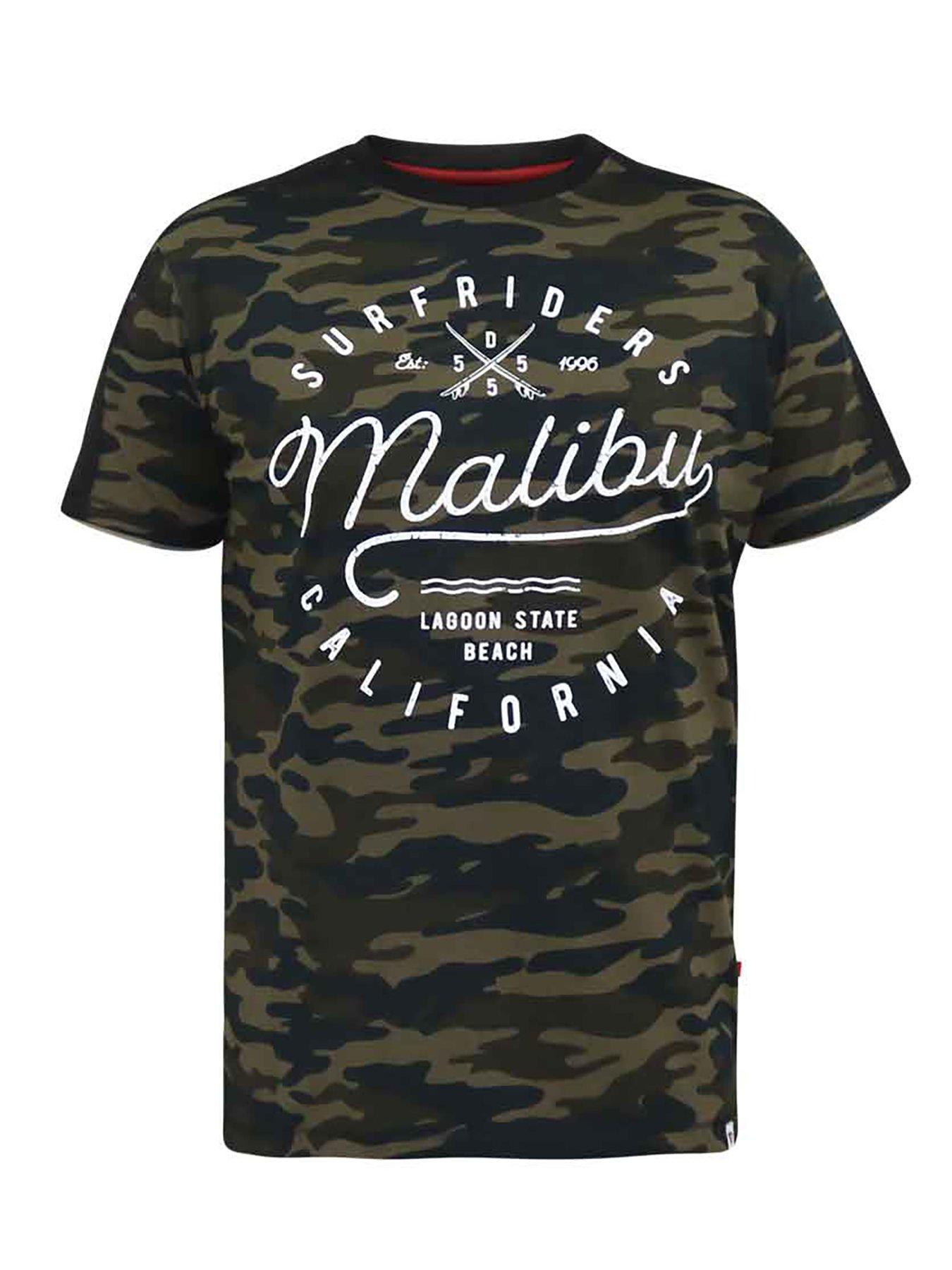 Image 4 of 5 of D555 Sullivan Camo Malibu Chest Print T-Shirt