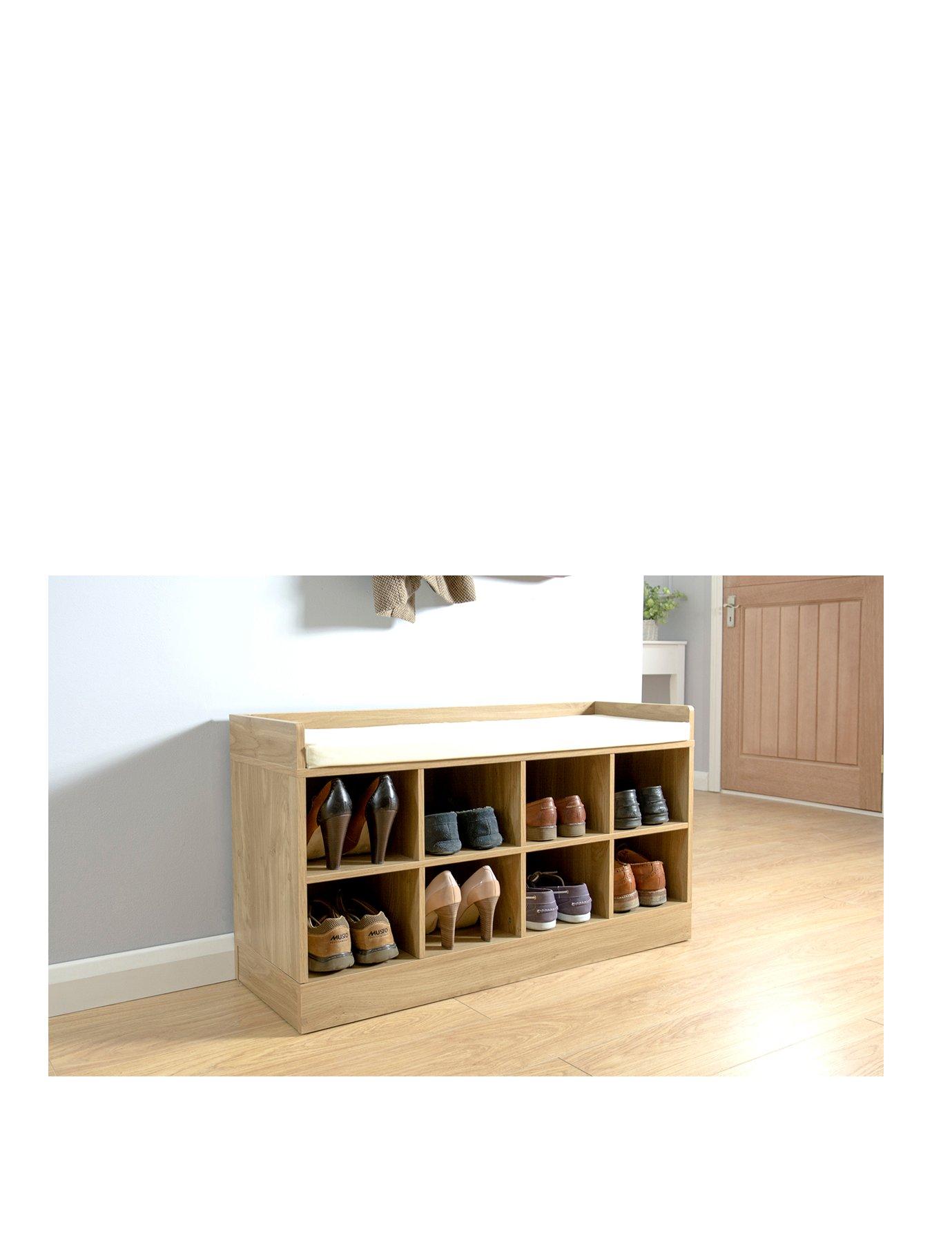 Product photograph of Gfw Kempton Shoe Bench - Oak from very.co.uk