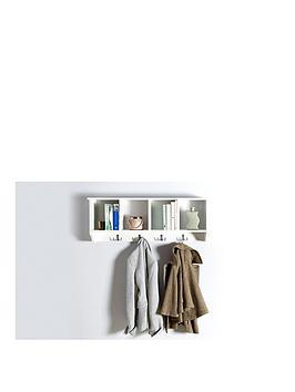 Product photograph of Gfw Kempton Wall Rack - White from very.co.uk