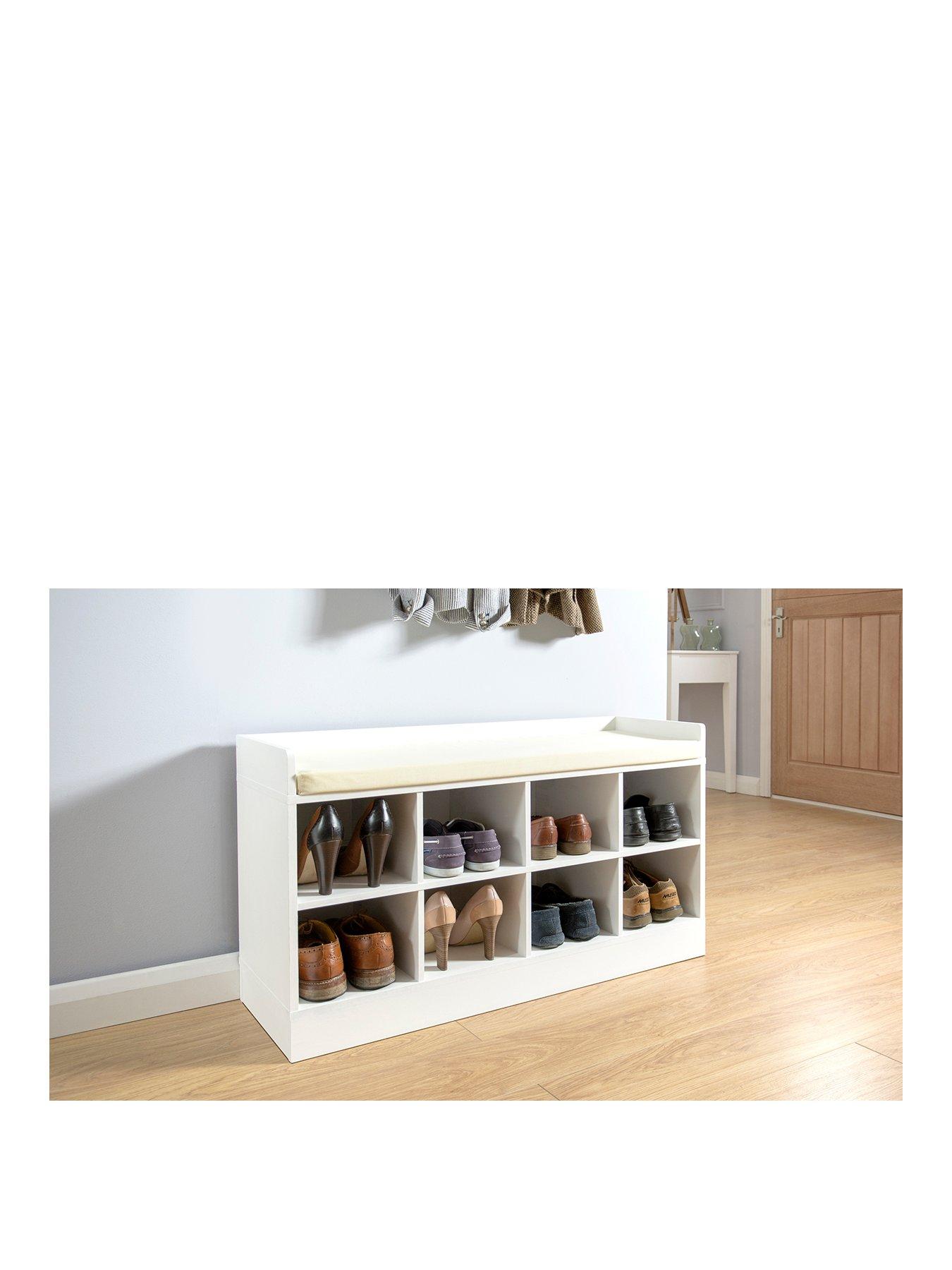 undefined Kempton Shoe Bench - White