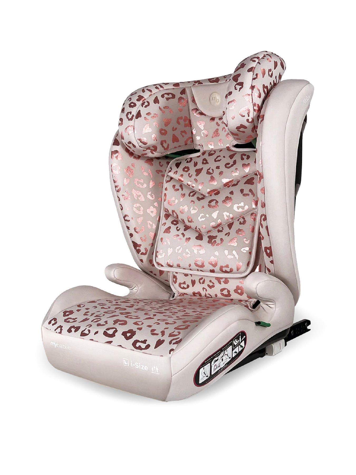 My Babiie MBCS23 High-Back Booster R129 Car Seat with ISOFIX - Blush Leopard