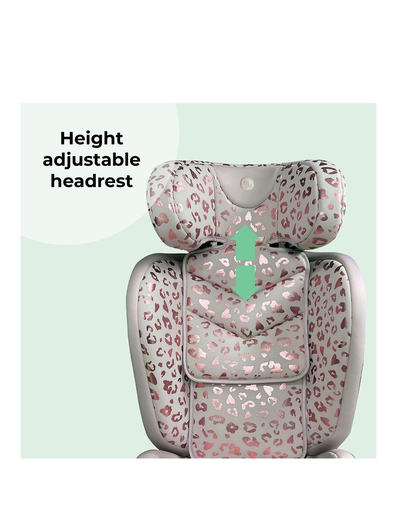 Image 3 of 7 of My Babiie iSize Blush Leopard Car Seat (100-150cm)