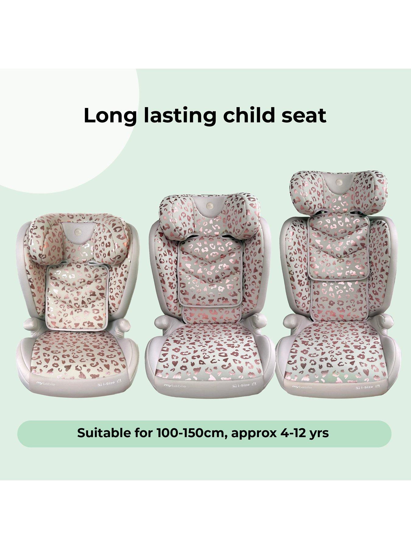 Image 6 of 7 of My Babiie iSize Blush Leopard Car Seat (100-150cm)