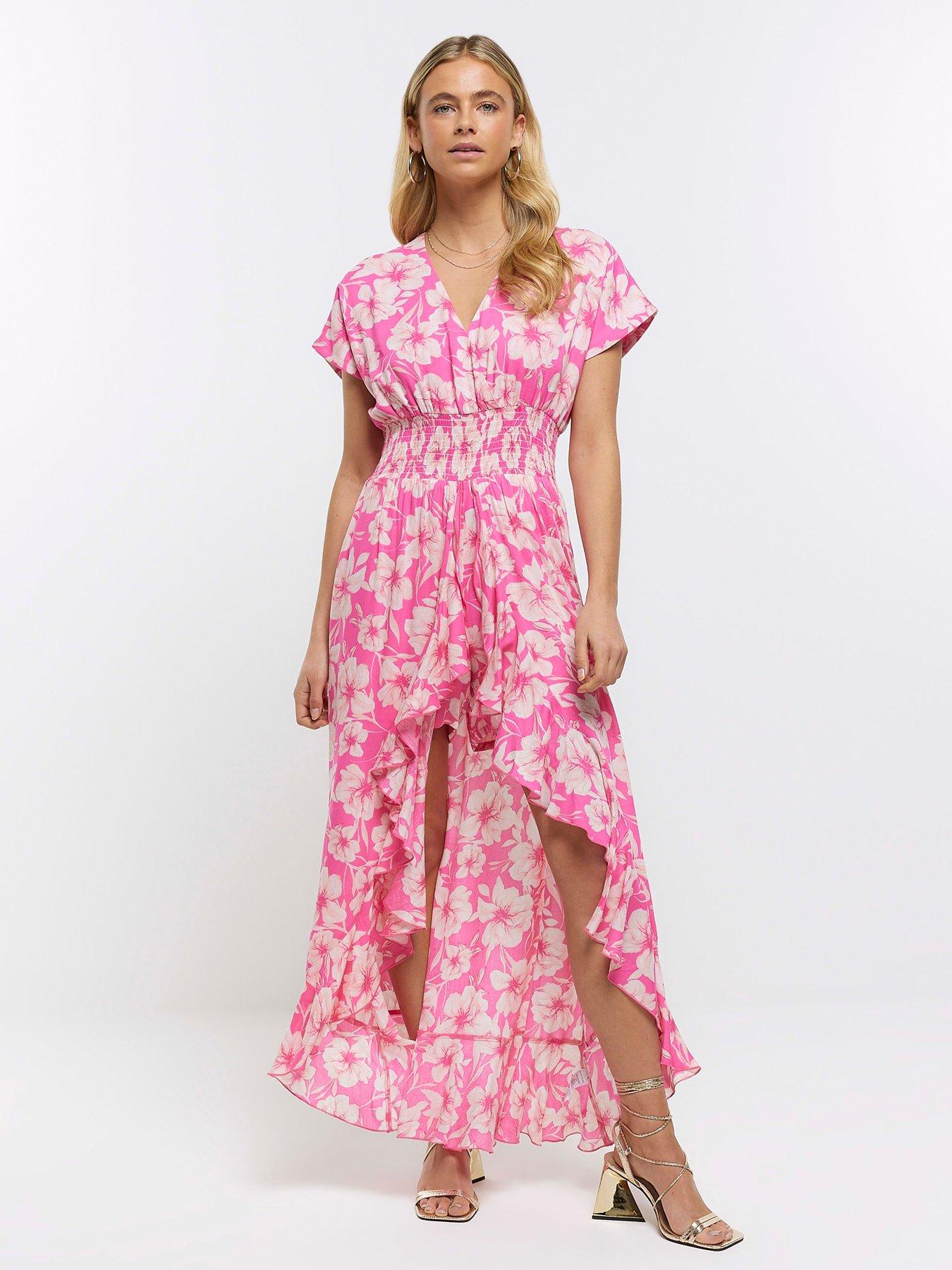 River island pink playsuit deals