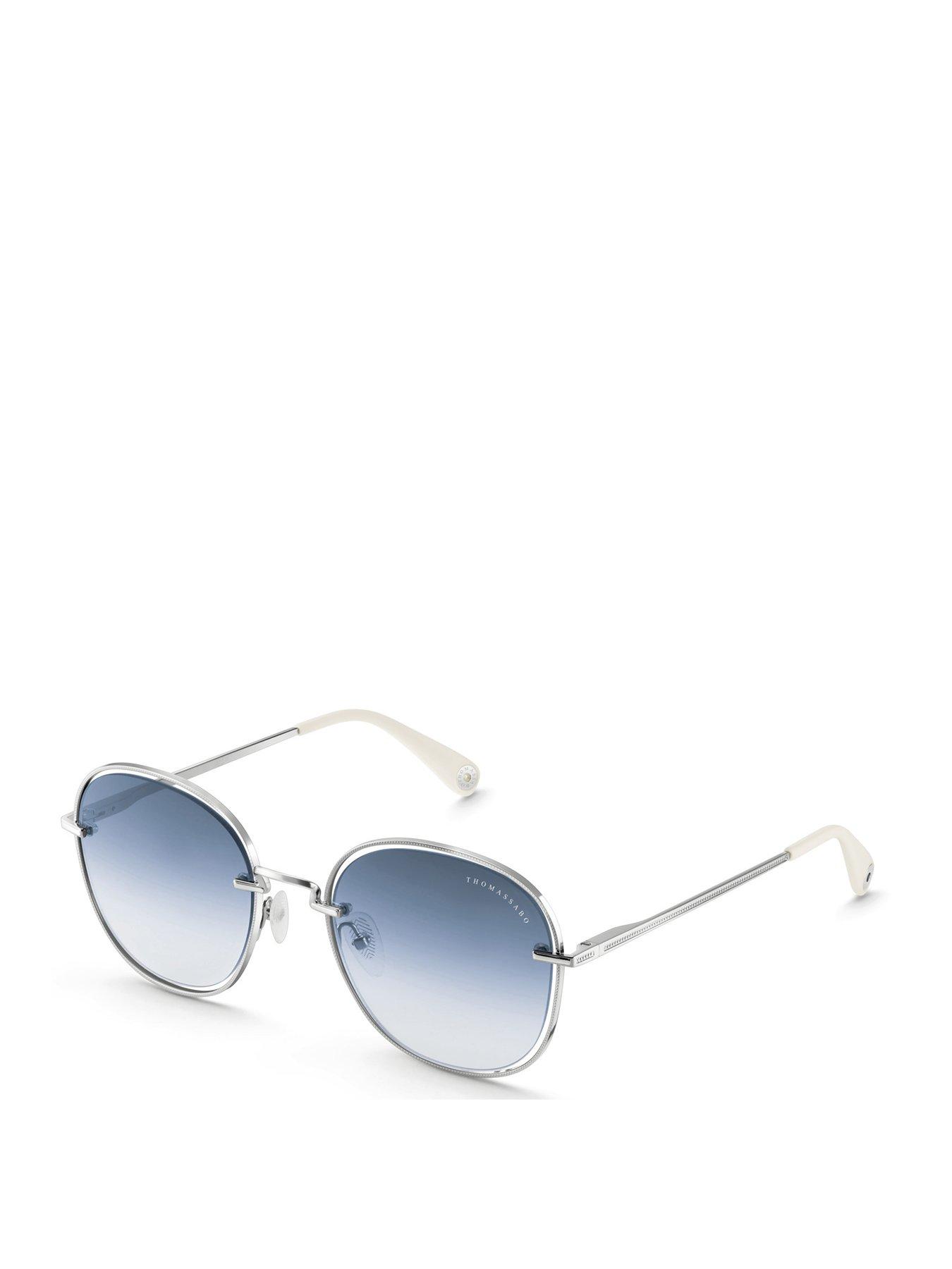 Image 1 of 5 of Thomas Sabo Mia Blue Oversized Sunglasses