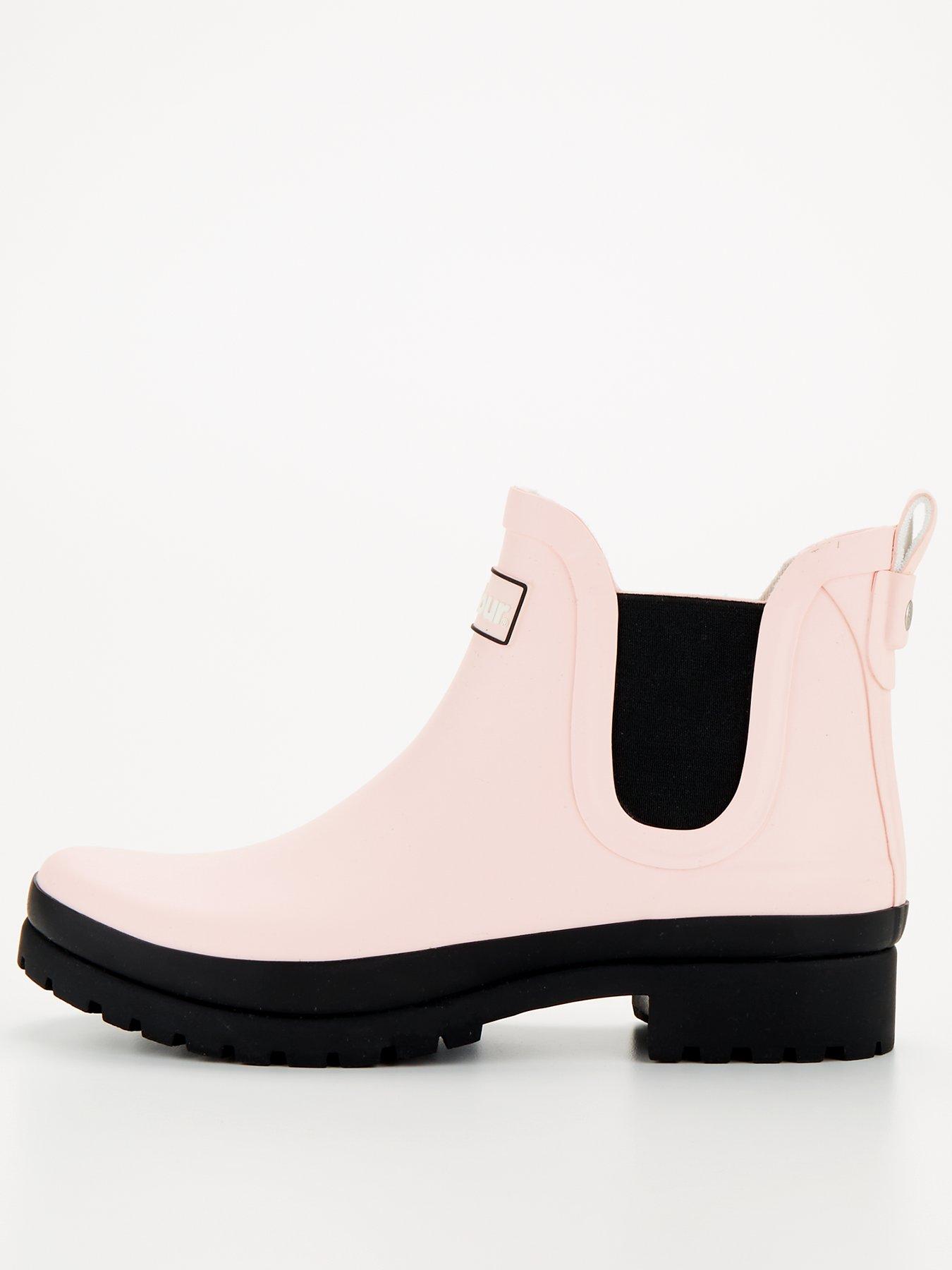 Pink store barbour wellies