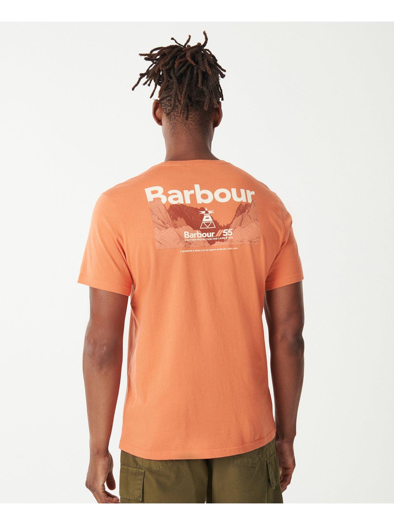 Barbour Kentrigg Back Print T Shirt Orange Very