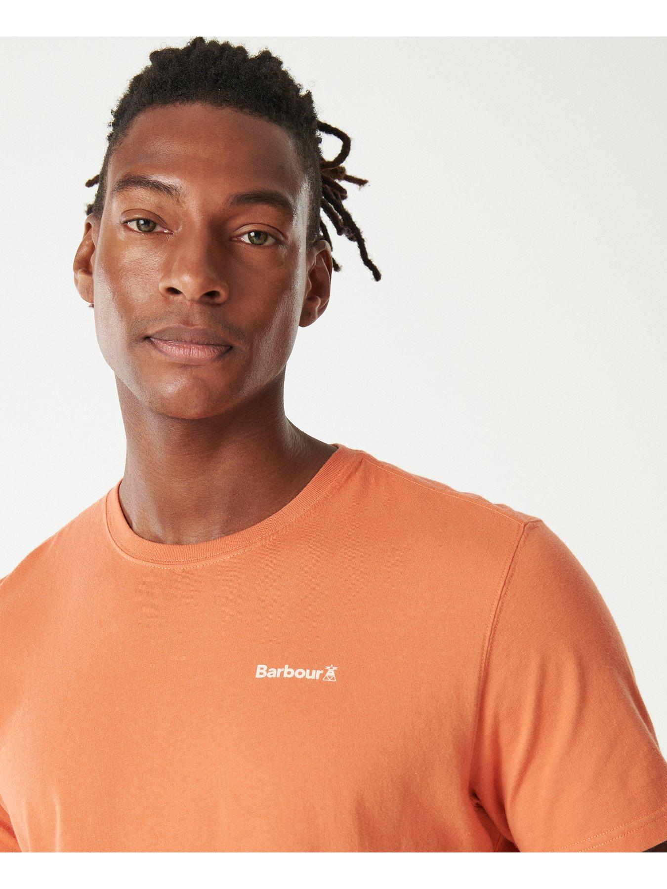 Barbour t shirt Orange clearance