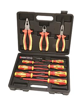 Product photograph of Hilka Tools 11 Pce Vde Screwdriver Pliers Set from very.co.uk