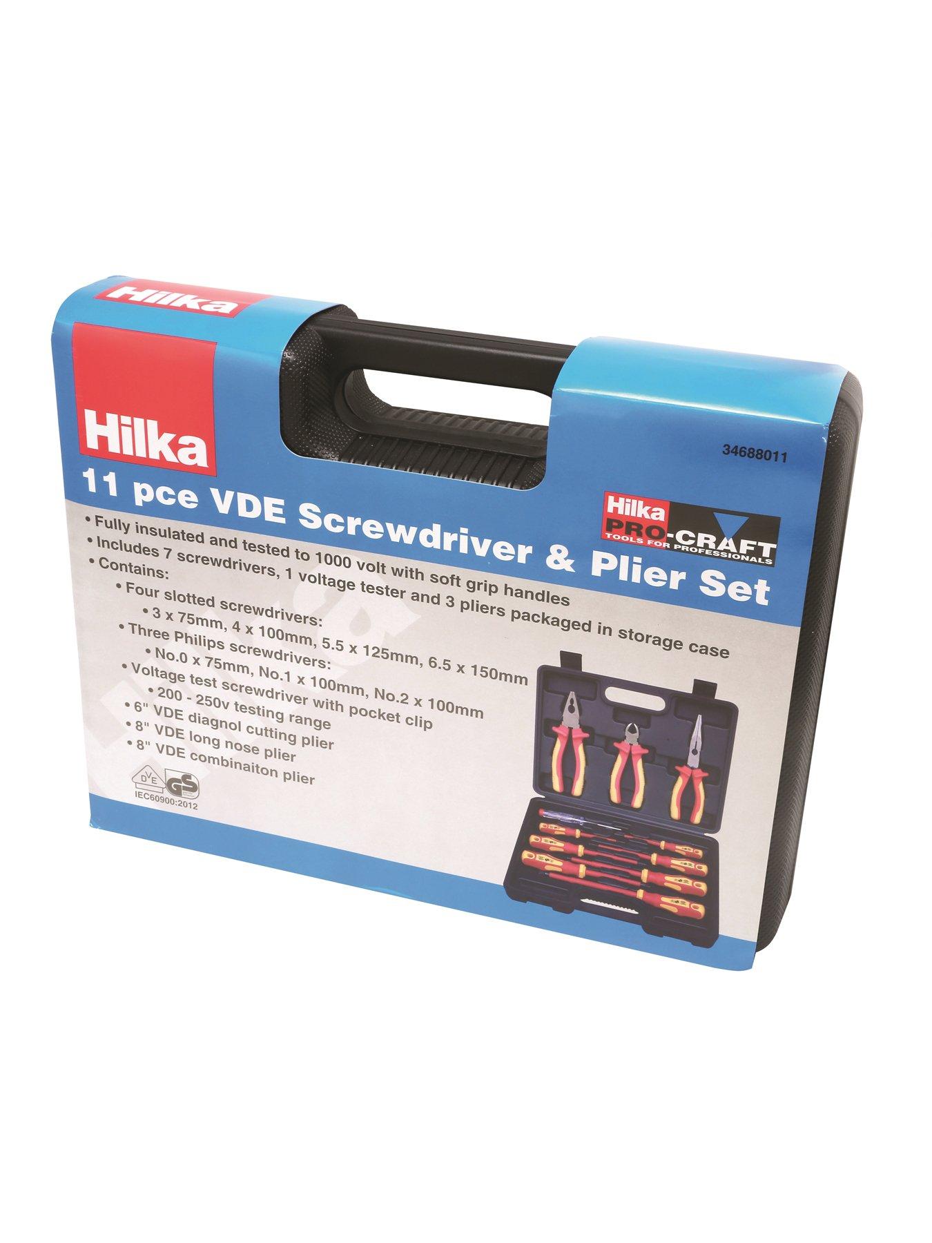 Hilka Outils 26202003 3 PCE Mini Lot De Pinces – Rouge Et