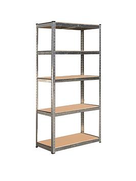Product photograph of Hilka Tools 175kg 5 Tier Boltless Shelving from very.co.uk