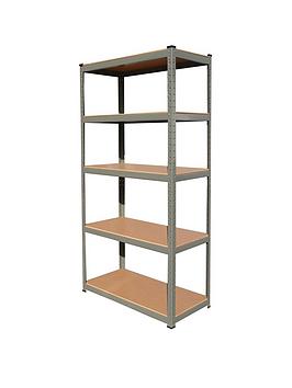 Product photograph of Hilka Tools 265kg 5 Tier Boltless Shelving from very.co.uk