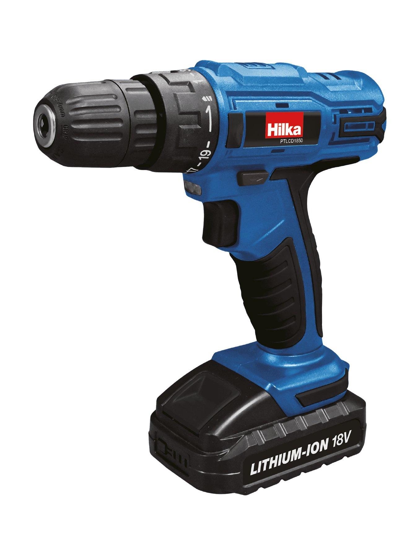 Hilka Tools 18V Li ion Cordless Drill Driver with 50 Accessories