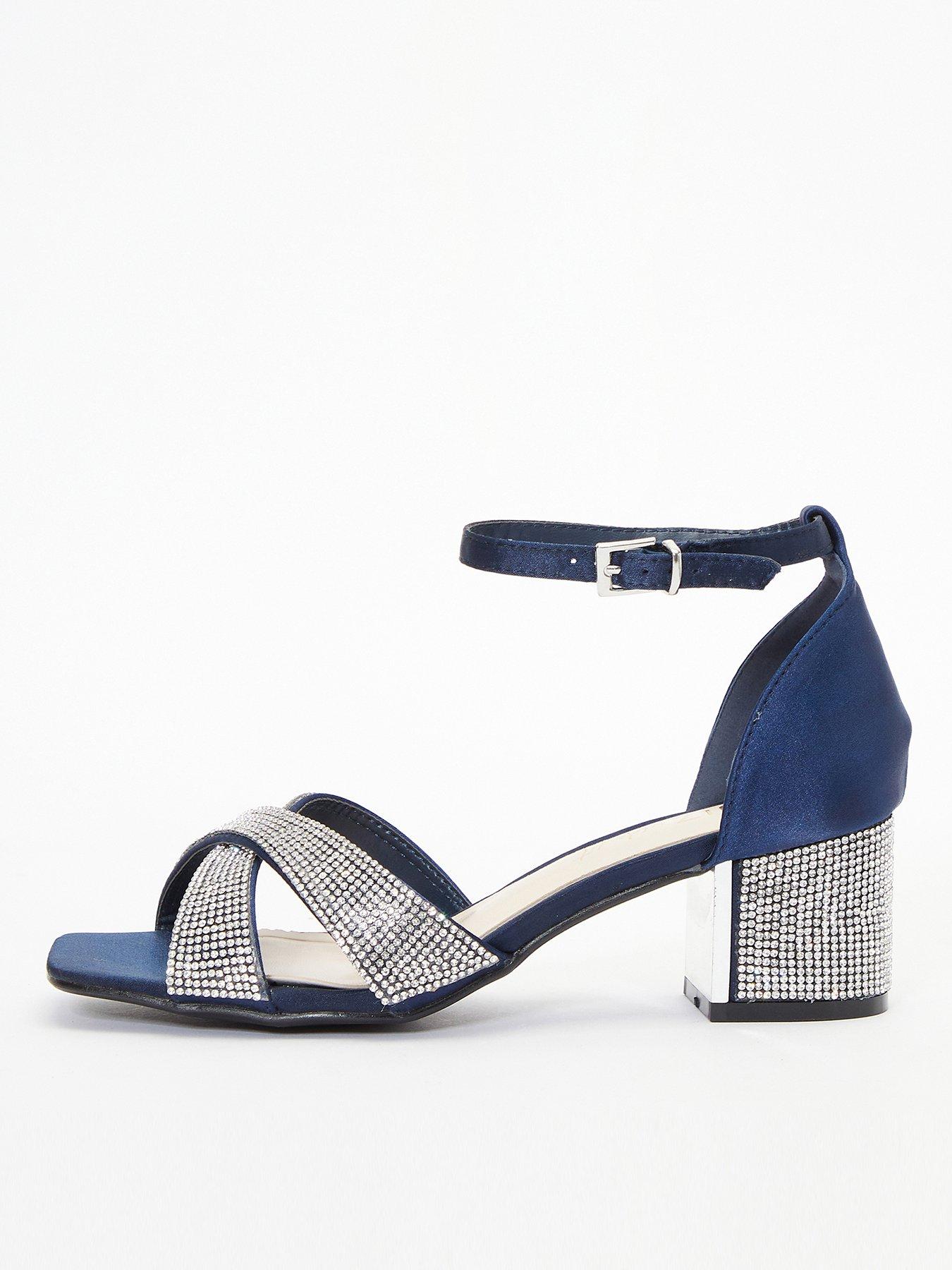 Navy blue sandals hot sale wide fit