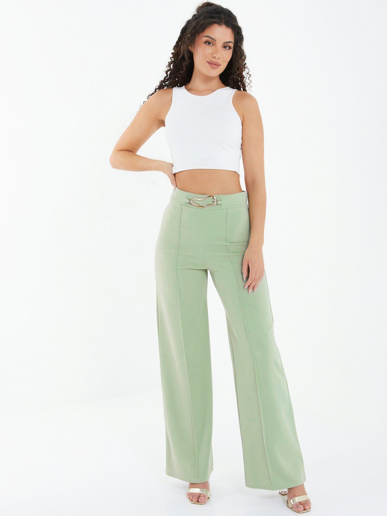 Quiz flared hot sale trousers