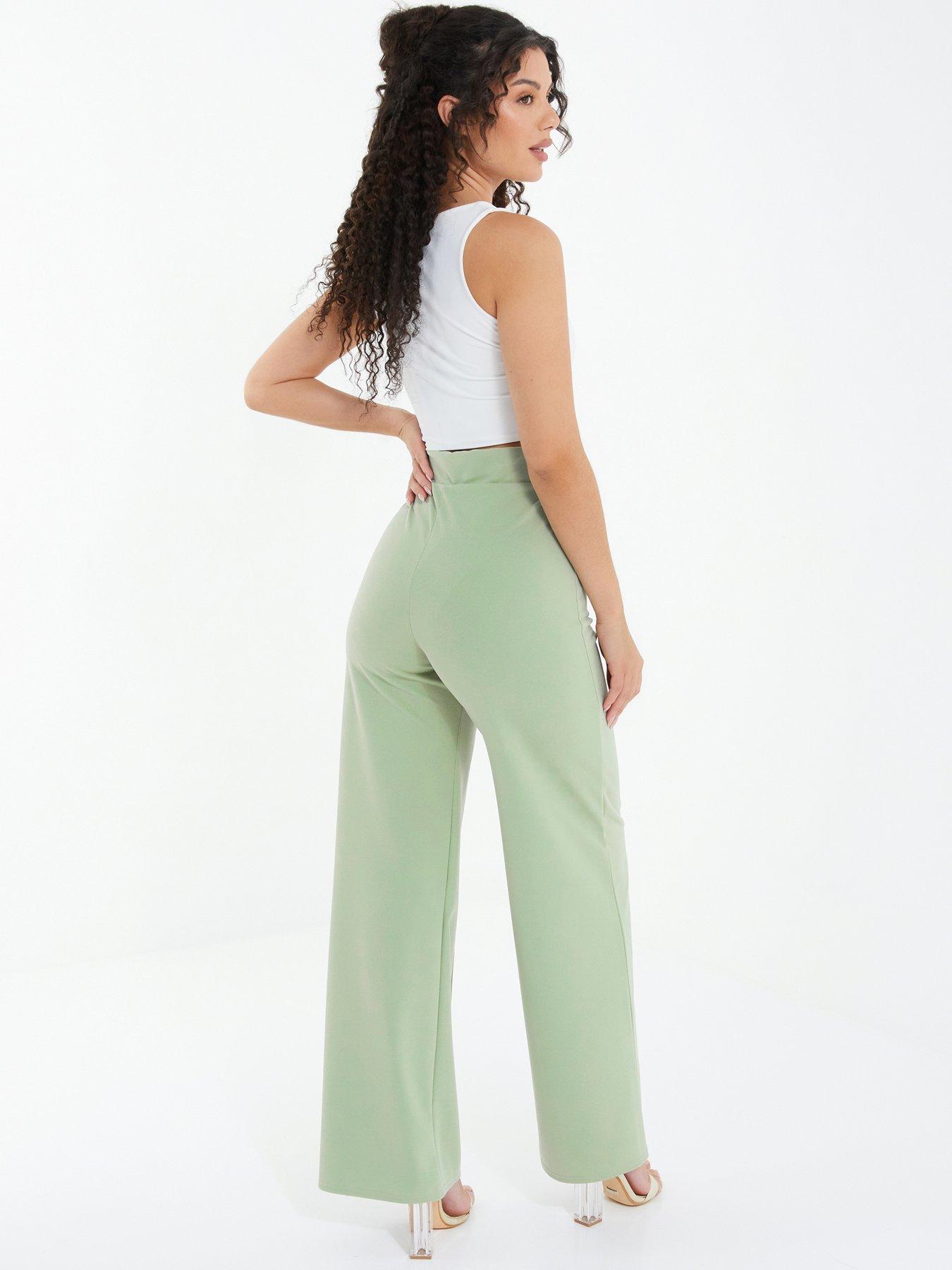 Light green best sale palazzo pants