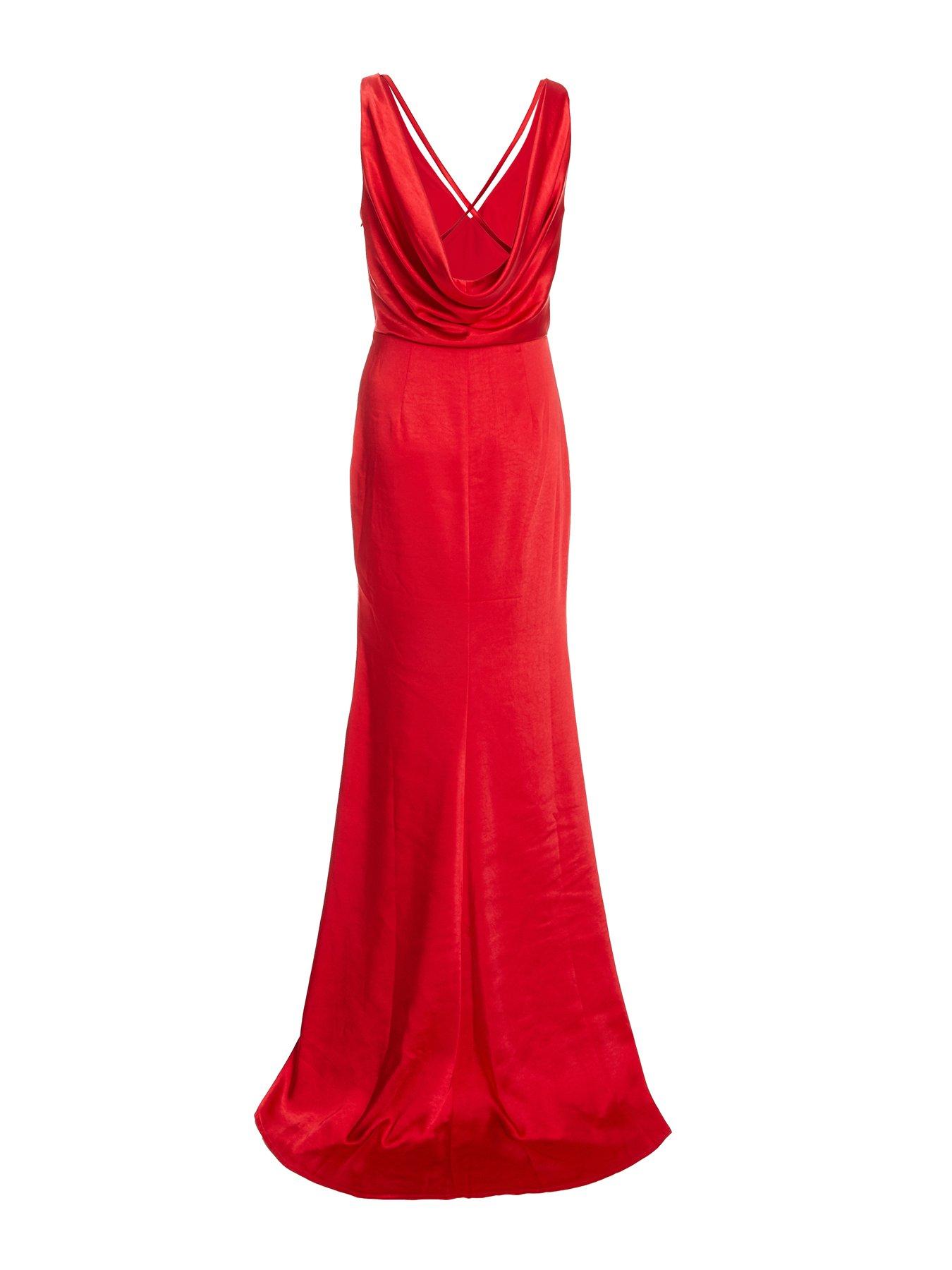 sachin and babi light blue dress 2310 STUDIO cowl-back Maxi Dress | Red main image 1