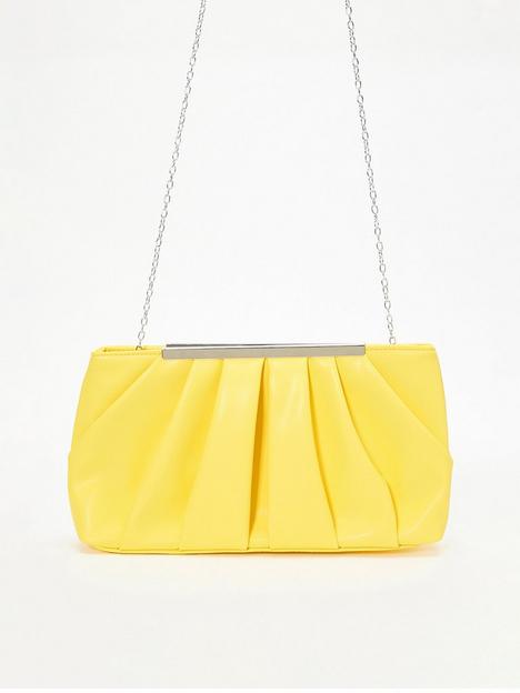 quiz-faux-leather-pleated-clutch