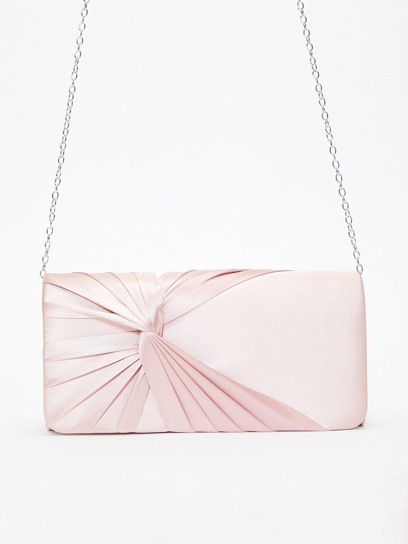 Quiz Satin Twist Clutch Bag very.co.uk
