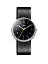  image of braun-gents-bn0021nbspqa-stainless-steel-case-black-dial-black-leather-strap-watch