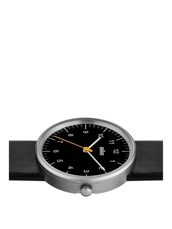 stillFront image of braun-gents-bn0021nbspqa-stainless-steel-case-black-dial-black-leather-strap-watch