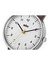  image of braun-gents-bn0021nbspqa-stainless-steel-case-white-dial-brown-leather-strap