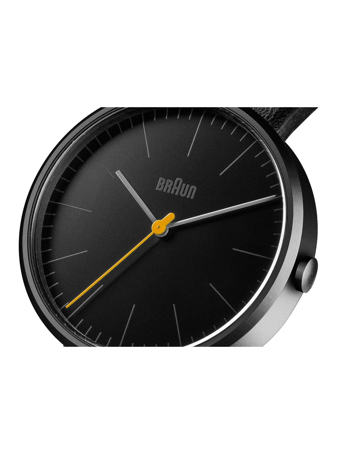 Braun BN0172 Gents Leather Strap Black Watch very