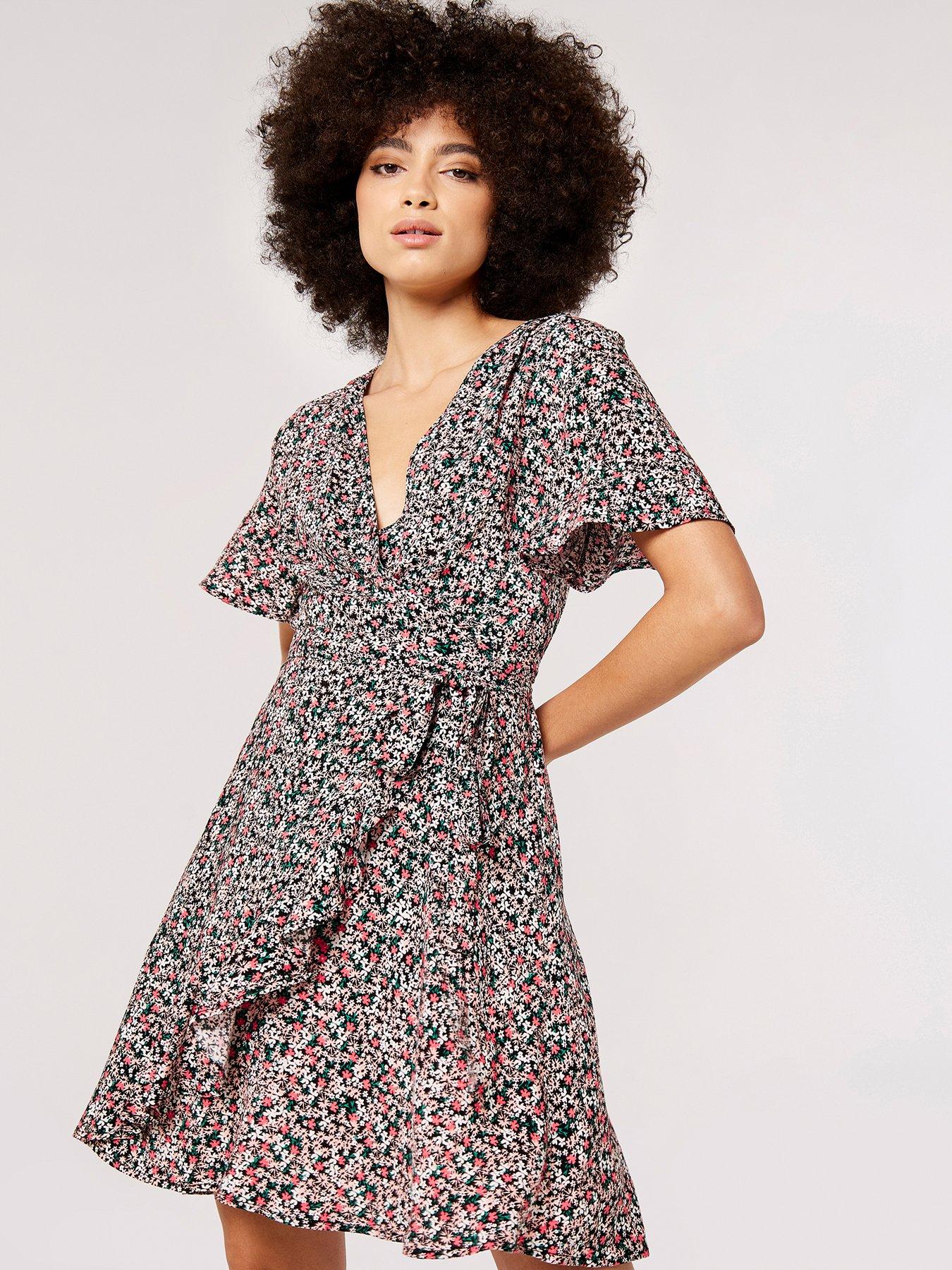 Apricot ditsy outlet dress