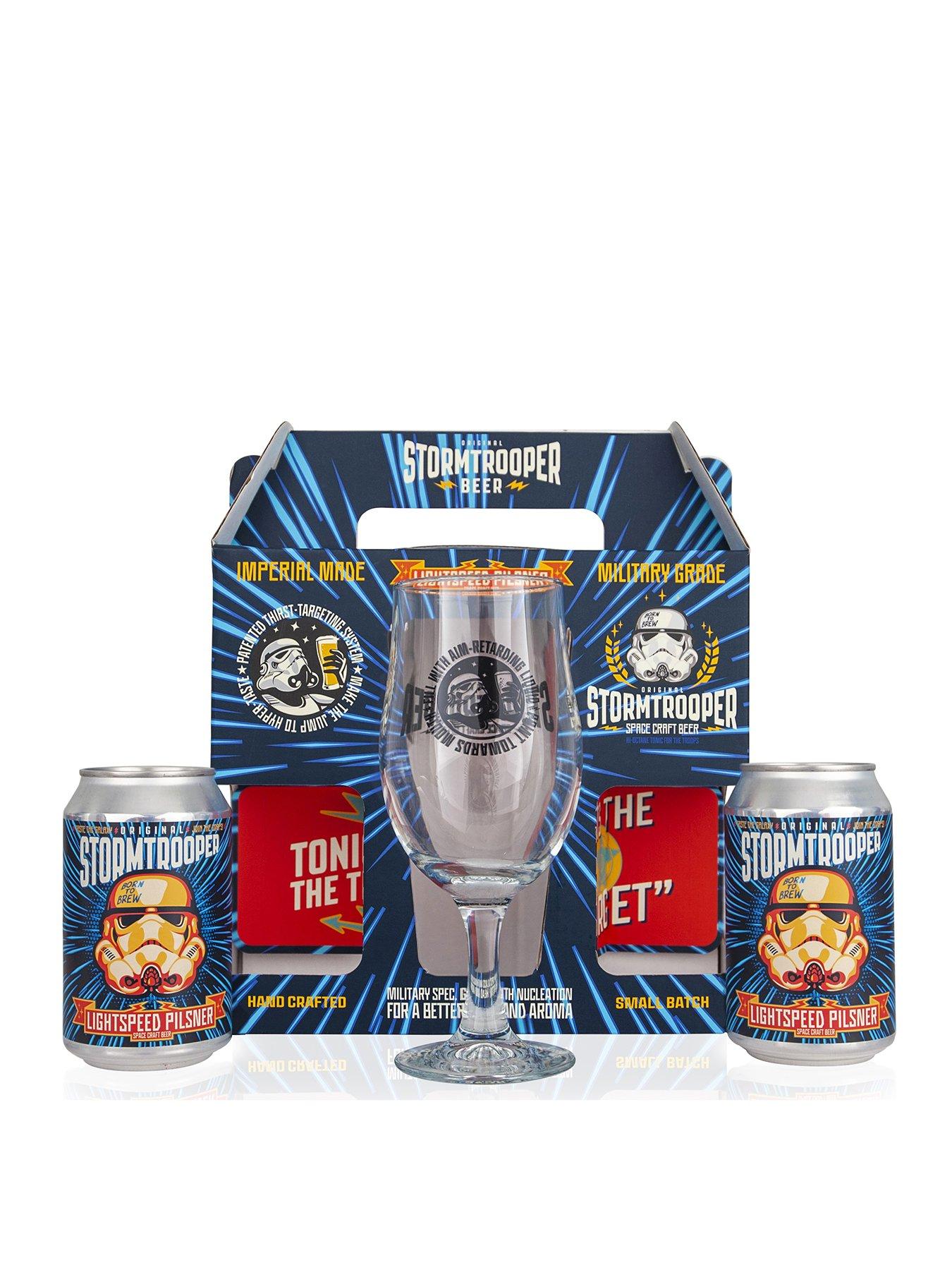 Product photograph of Star Wars Stormtrooper Space Craft Beer - Lightspeed Pilsner Gift Pack from very.co.uk