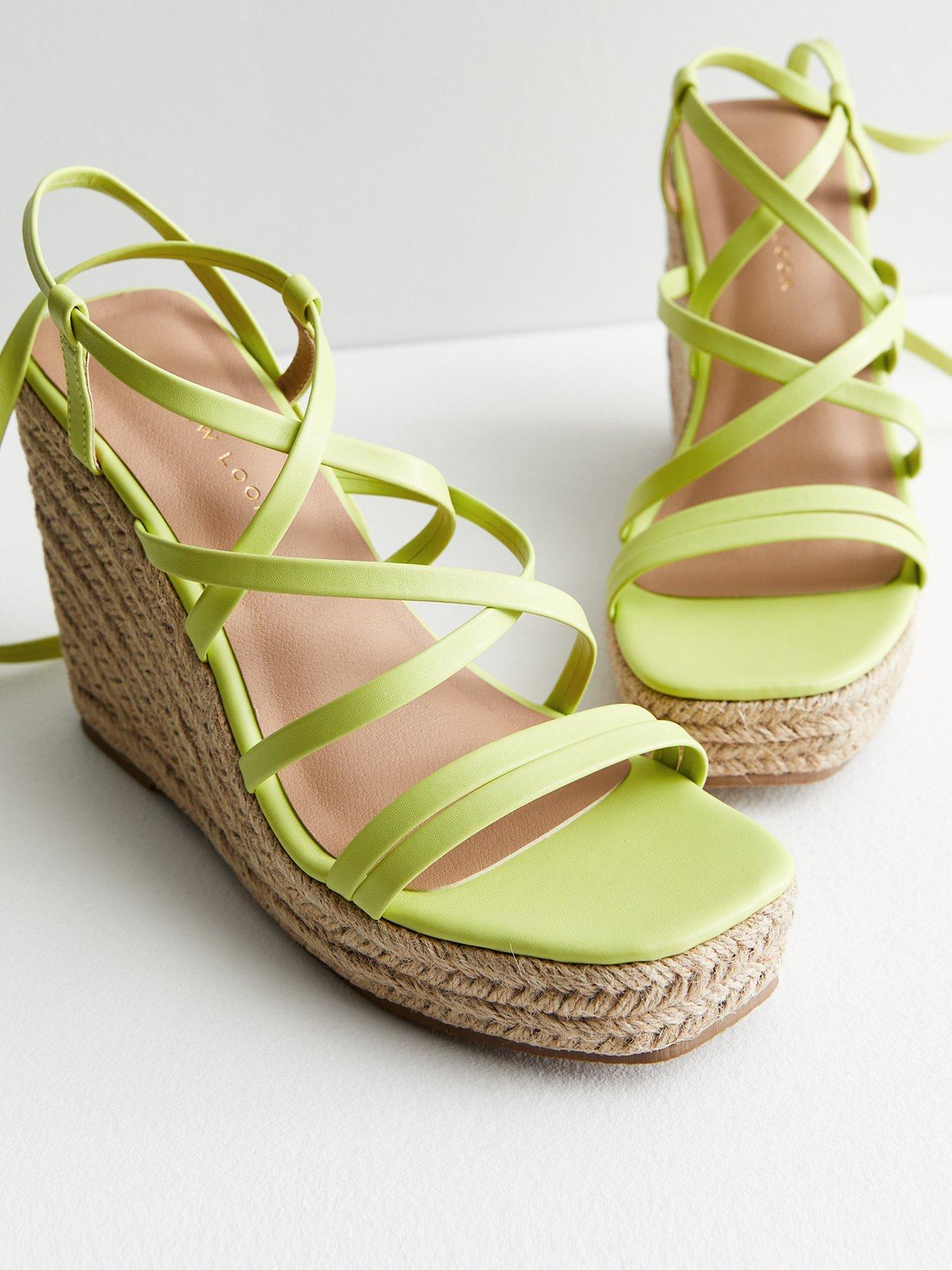 New look green on sale sandals