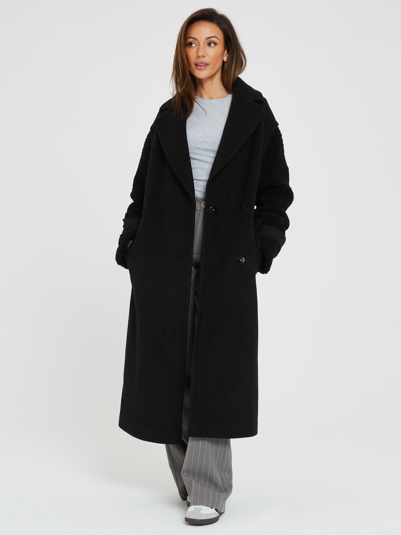 michelle-keegan-boucle-sleeve-formal-longline-coat-black