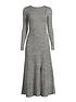  image of michelle-keegan-knitted-cut-out-skater-midi-dress-grey