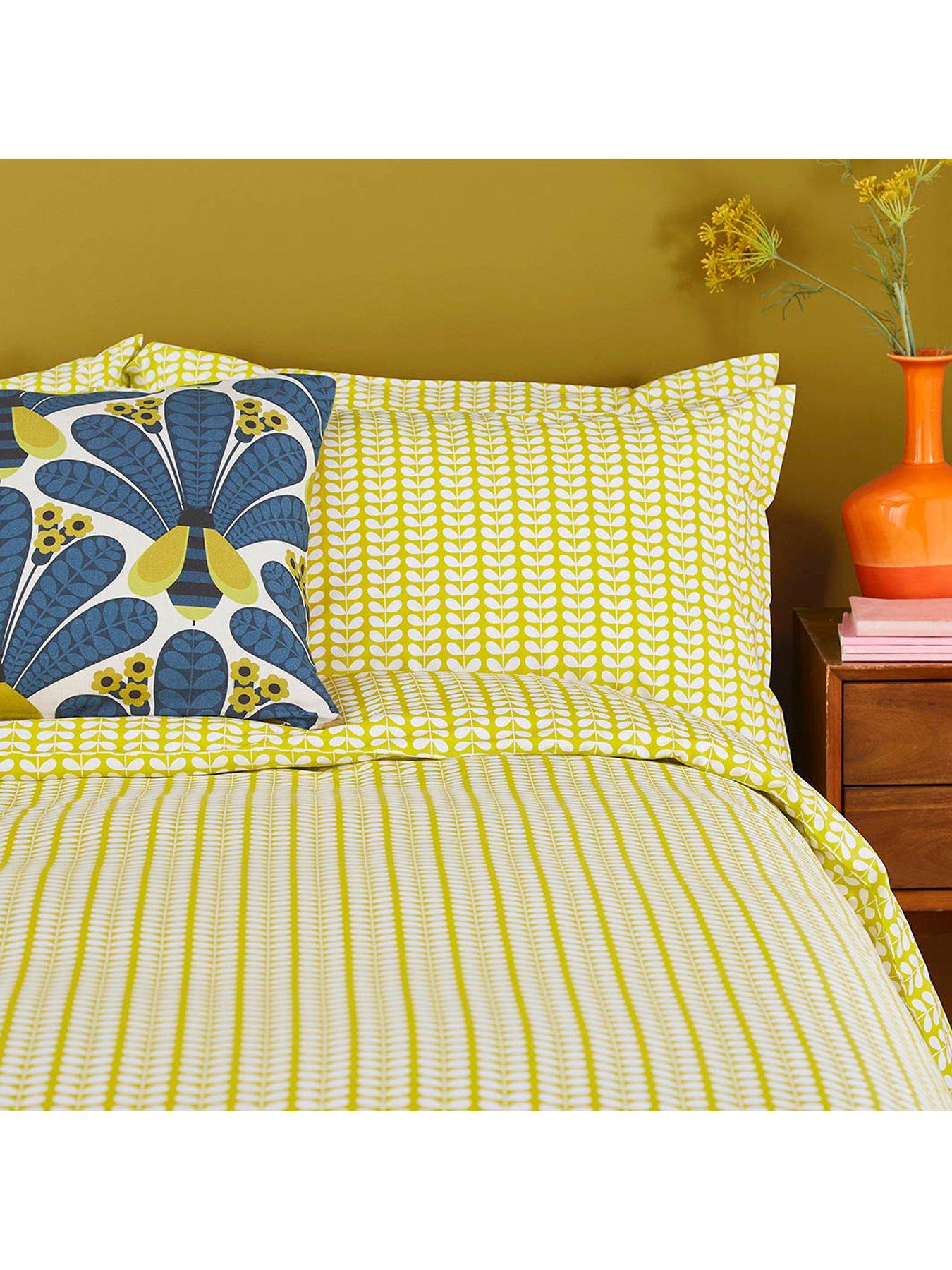 Orla Kiely Tiny Stem Duvet Cover Set Yellow Very.co.uk
