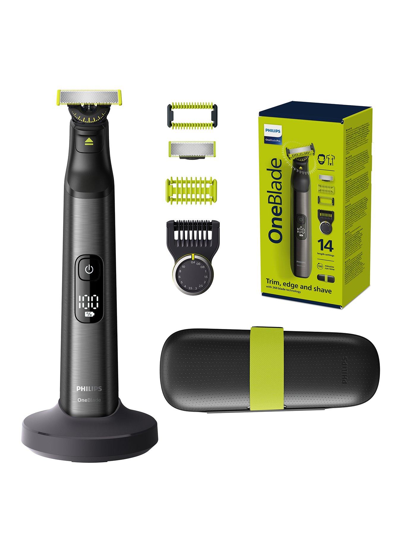 Philips Oneblade Pro 360 For Face & Body With 14-In-1 Adjustable Comb, Charging Stand & Travel Case - Trim, Edge, Shave, Qp6651/30
