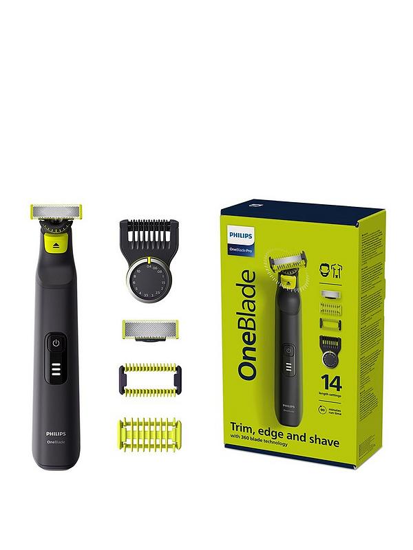 Image 1 of 7 of Philips OneBlade Pro 360 for Face & Body with 14-in-1 Adjustable Comb- Trim, Edge, Shave, QP6541/15