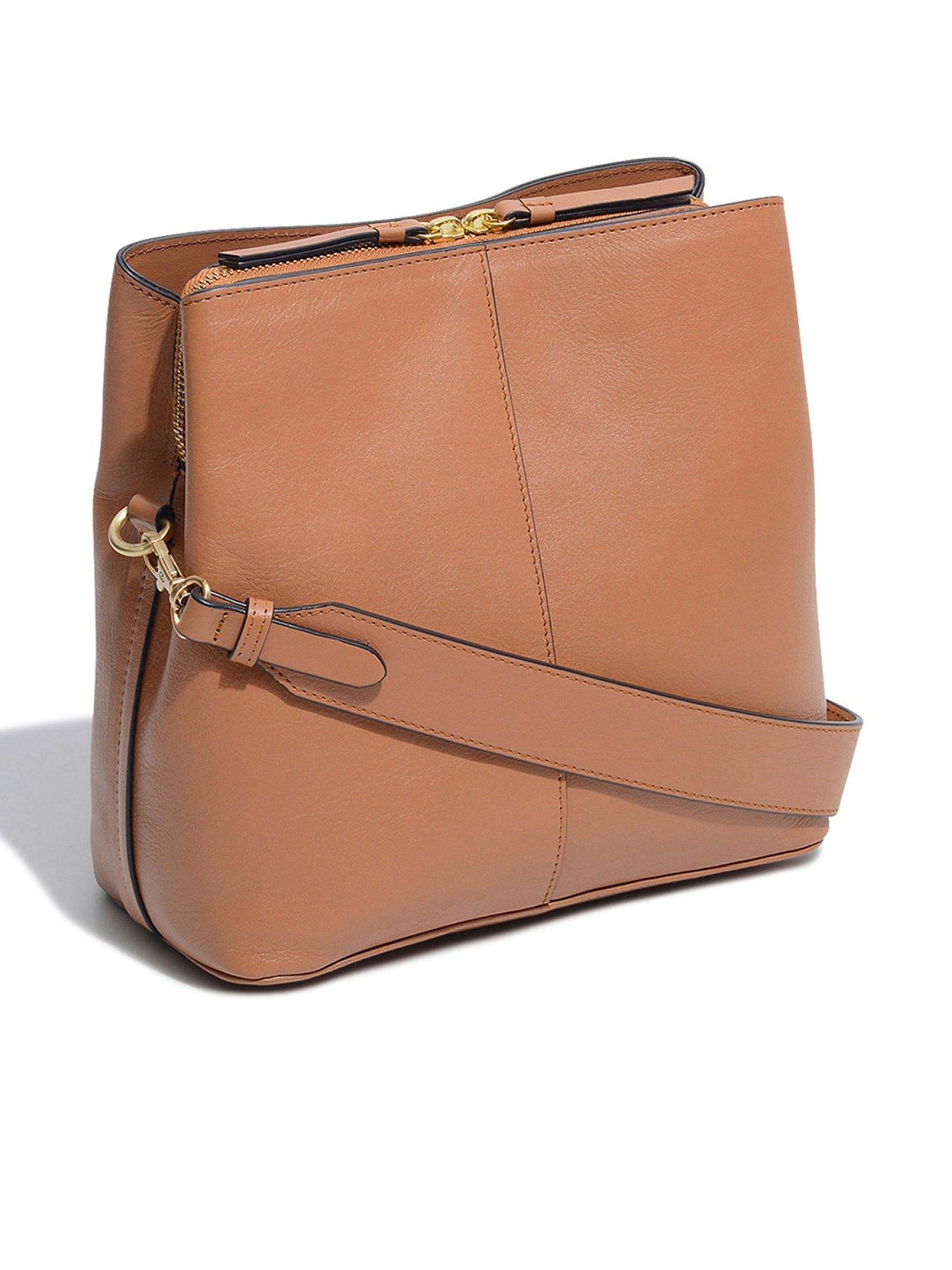 Dukes Place Medium Pebble Leather Compartment Crossbody, 50 OFF