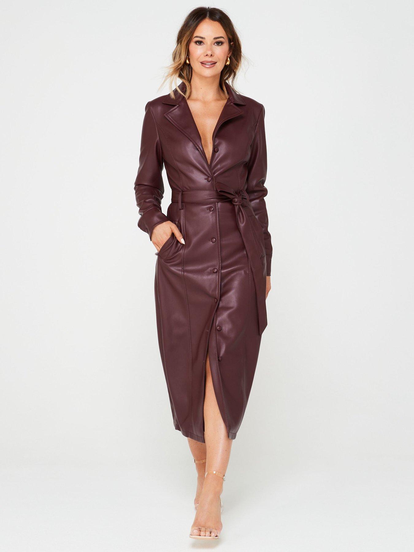 Burgundy shift dress outlet uk