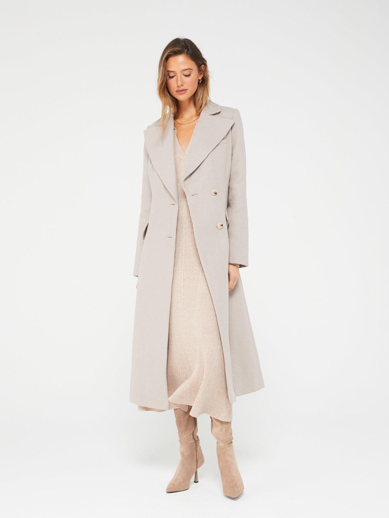 Beige on sale over coat