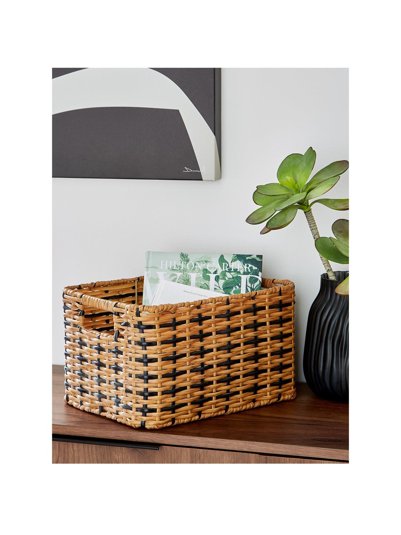 The Very Collection Rectangle Black/Natural Basket